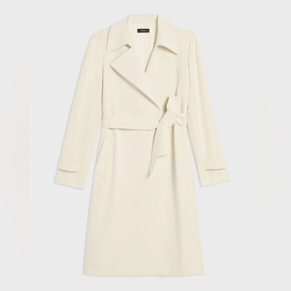 Oaklane Trench Coat in Admiral Crepe
 In Color SAND - Picture 4 of 9